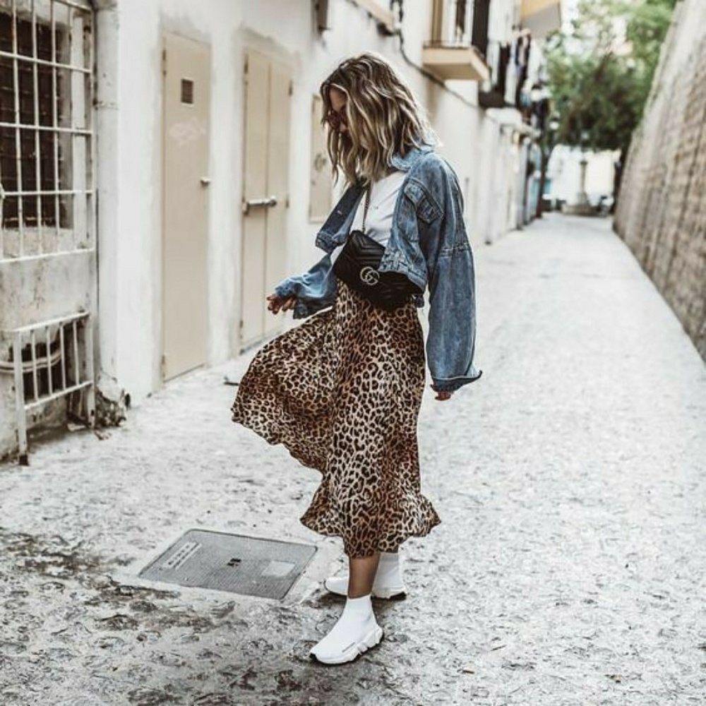 Leopard Midi Skirt